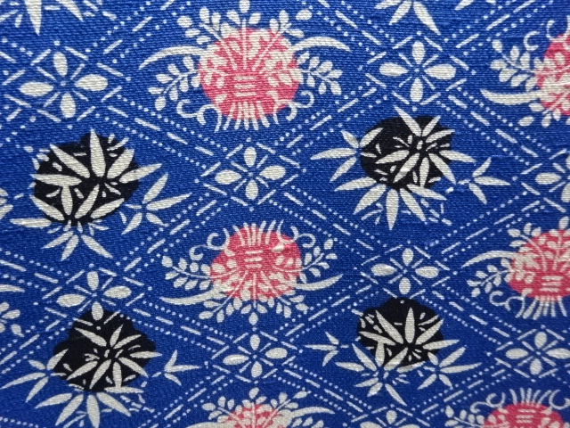  花菱模様上代紬着物